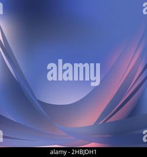 Abstract blur fluid shapes waves pattern, blurry wavy trendy background. Retro gradient texture graphic design vector template. Copy space poster layo Stock Vector