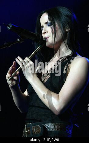 Andrea of the Corrs performs on stage at Wembley Arena on November 8, 2004 in London. The concert promotes this year's new album 'Borrowed Heaven', Stock Photo
