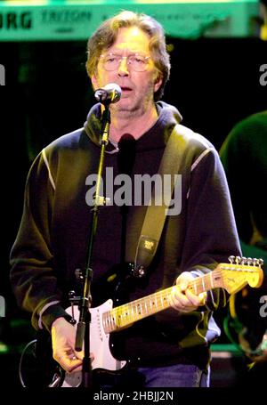 Eric Clapton guests on stage with UB40 performing headling