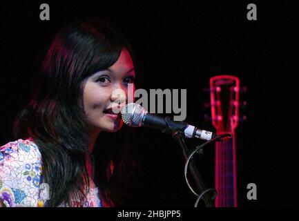 Bic Runga New Zealander performs live on stage at the Scala in London ...