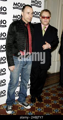 Elton John and David Furnish arriving. Stock Photo