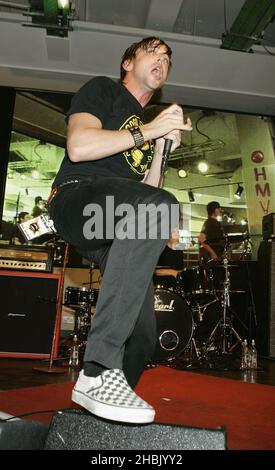 Billy Talent performs at HMV on September 11, 2006 in London. Stock Photo