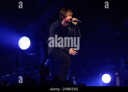 Keane perform live at Wembley Arena in London on February 28, 2007. Stock Photo