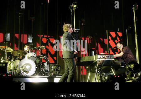 Keane perform live at Wembley Arena in London on February 28, 2007. Stock Photo