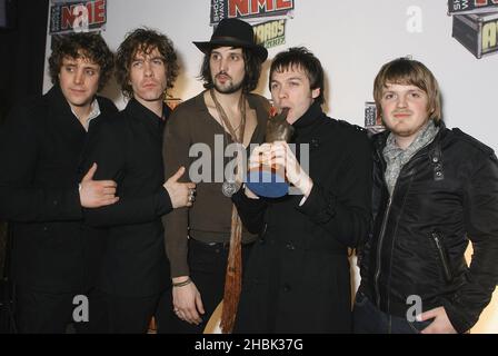 Kasabian attending the NME Awards at The Hammersmith Palais, west London on 01/03/2007. Stock Photo