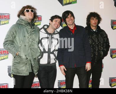 The Rakes attending the NME Awards at The Hammersmith Palais, west London on 01/03/2007. Stock Photo