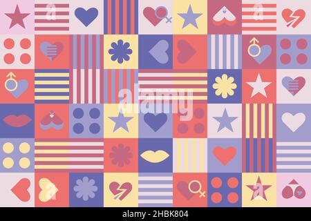 Abstract vector flat pattern Stock Vector