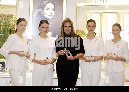 Aerin Lauder, (centre, black) Senior Vice President, Creative Director, &  grand-daughter of Estee Lauder, launches her new fragrance 'Aerin', at  Harrods in Knightsbridge, west London Stock Photo - Alamy