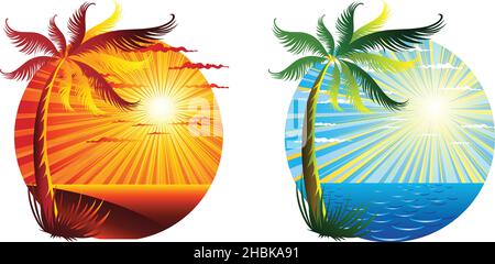 Travel backgrounds set Stock Vector