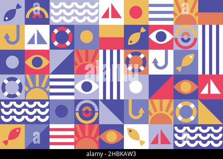 Abstract vector flat pattern Stock Vector
