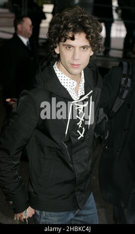 Mika arriving for the Capital Awards 2008 at Riverbank Plaza Hotel, London. Stock Photo