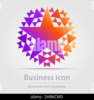 Originally designed color abstract vector business icon for creative design tasks Stock Vector
