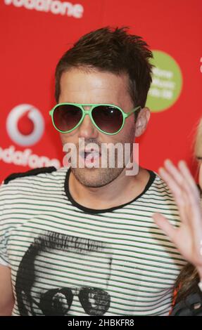 Jules De Martino of The Ting Tings arrives for the Vodafone Live Music Awards 2008, at Brixton Academy, Brixton, London. Stock Photo