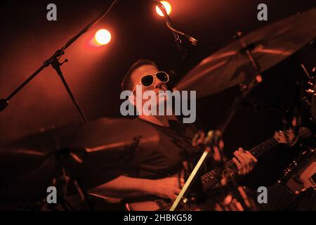 Jules De Martino of Ting Tings performs at the Shepherd's Bush Empire in London. Stock Photo