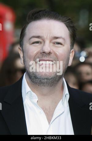 Ricky Gervais arrives The World Premiere of Night at the Museum 2 at the Empire Cinema,Leicester Square in London Stock Photo