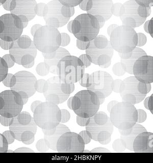 Elegant Silver Geometric Pattern Design on White Background with Circles Stock Vector