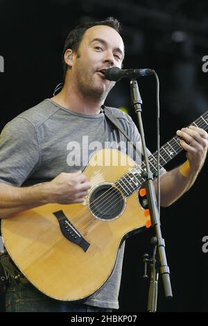 The dave matthews band on stage at hard rock calling hi-res stock