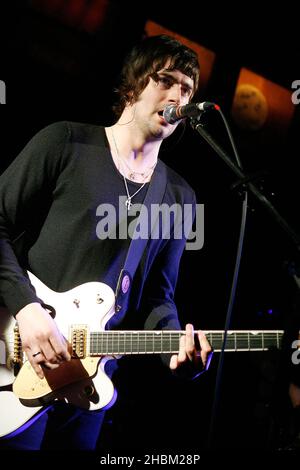 Liam Fray of The Courteeners performs at the Hard Rock Cafe, London. Stock Photo