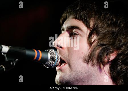 Liam Fray of The Courteeners performs at the Hard Rock Cafe, London. Stock Photo