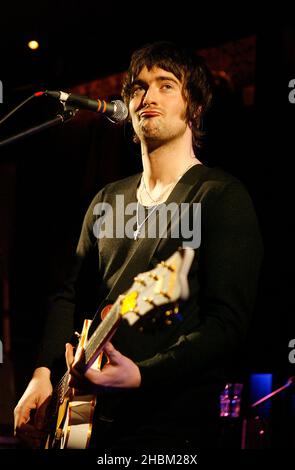 Liam Fray of The Courteeners performs at the Hard Rock Cafe, London. Stock Photo