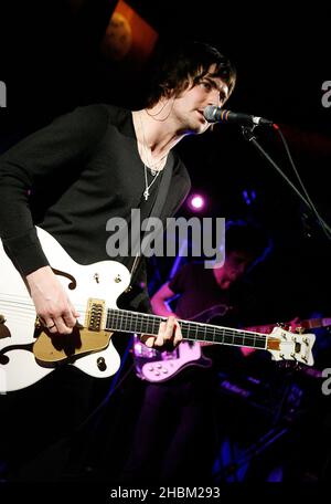 Liam Fray of The Courteeners performs at the Hard Rock Cafe, London. Stock Photo