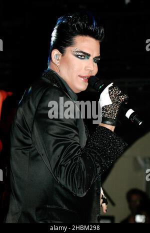 American Idol runner up Adam Lambert performs live at G-A-Y Heaven in London. Stock Photo