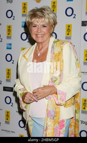 Gloria Hunniford arrives at the Silver Cleff Awards at the Hilton Hotel,Park Lane,London on 02,2010. Stock Photo