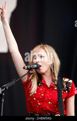 Katie White of the Ting Tings Wireless Festival held at Hyde Park ...