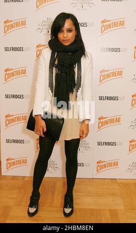 Zoe Kravitz attends with Dita Von Teese the Global Ambassador for Cointreau, who launches the limited edition 'My Private Cointreau Coffret' at Selfridges Personal Shopping Store in Oxford Street,London 21,2010. Stock Photo