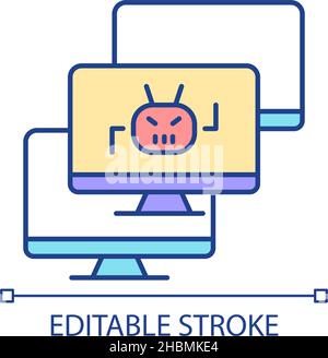 Botnet RGB color icon Stock Vector