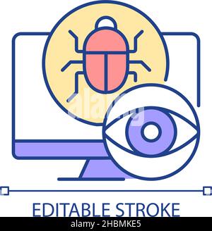 Spyware RGB color icon Stock Vector