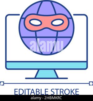 Dark web RGB color icon Stock Vector