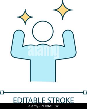 Strong and healthy body energy RGB color icon Stock Vector Image & Art ...