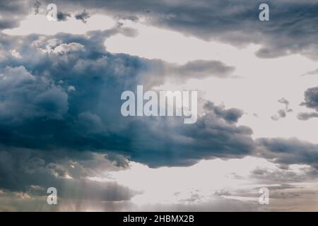 huge clouds in the sky, sky before the storm, dramatic clouds Stock Photo