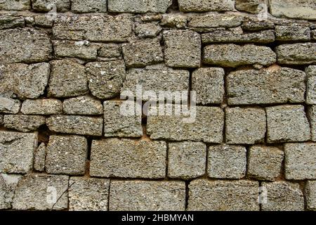 Shell rock wall, stone background close up Stock Photo