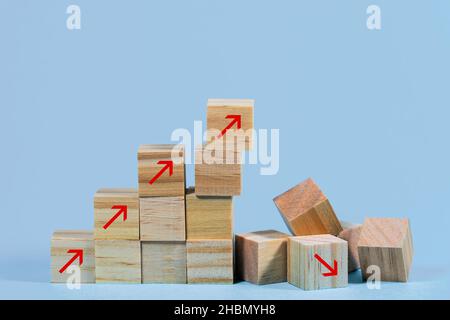 Stack wood cube block, global warming and climate change, offset by ...