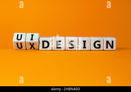 UX design or UI design. Turned cube and changed word 'UX - user ...