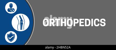 Gray Orthopedics Banner Background Illustration Design Stock Vector