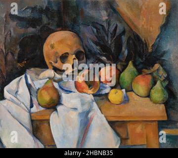 Still Life with Skull (Nature morte au crâne) (ca. 1896-1898) by Paul Cézanne. Stock Photo