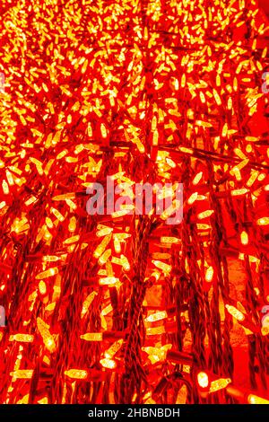 abstract image of orange fairy or twinkle  lights Stock Photo