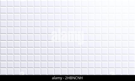 Pattern of modern light gray evenly spaced 3d squares. Modern and trendy abstract geometric background in 4k resolution. Stock Photo