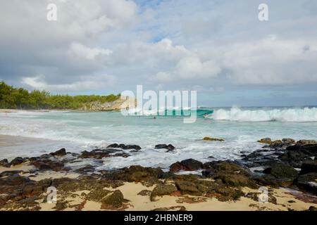 Shipwreck Beach in Poipu on Kauai Stock Photo