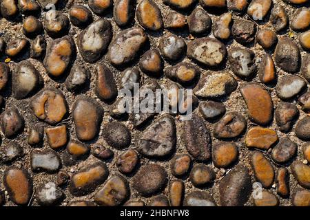Pebble texture floor background, Brazil Stock Photo