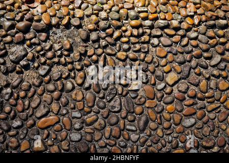 Pebble texture floor background, Brazil Stock Photo