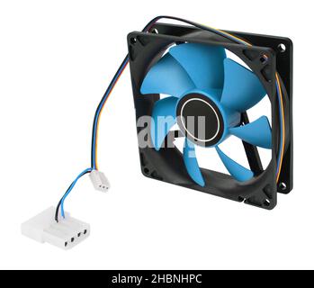 Active cooling for a computer, fan for a computer, on a white background Stock Photo