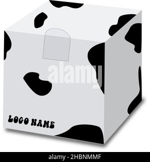 Box design with logo name, free text Stock Vector