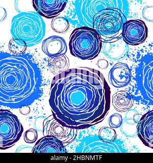 Seamless abstract background from circles. Vector illustration Stock Vector