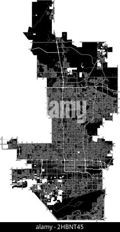 simple road map of the city of Phoenix, Arizona, United States Stock ...