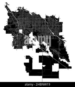 Tucson city United States of America - Tucson Arizona United States High Resolution Vector Map With City Boundaries And Editable Paths The City Map Was Drawn With White Areas And Lines 2hbnw19 