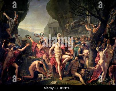 Leonidas at Thermopylae painted by Jacques Louis David Stock Photo